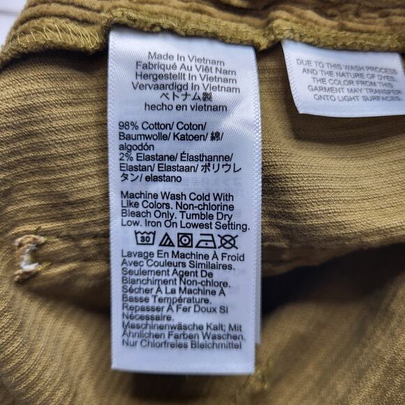 J Crew Tall Vintage Flare Corduroy Pants Olive Green High Rise Heritage 29 29T - Picture 11 of 11